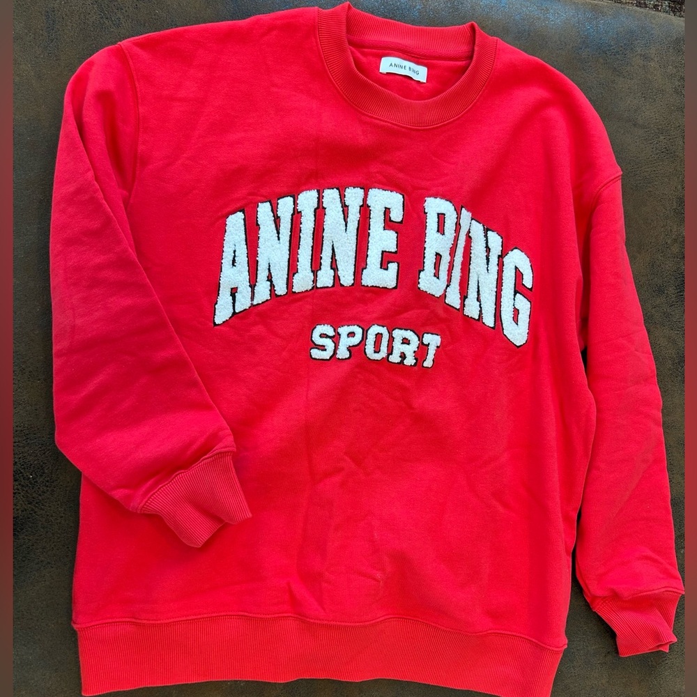 Anine Bing red sweatshirt